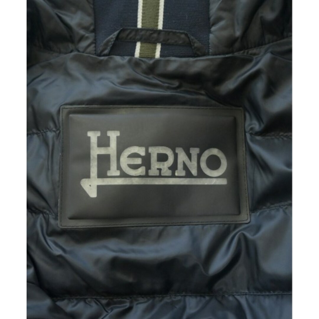 HERNO(ヘルノ)のHERNO ヘルノ ダウンジャケット/ダウンベスト 46(M位) 紺 【古着】【中古】 メンズのジャケット/アウター(ダウンジャケット)の商品写真