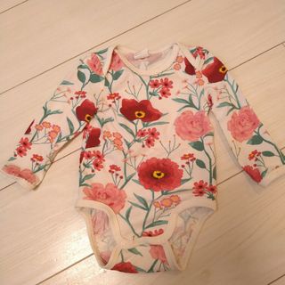 エイチアンドエム(H&M)のＨ＆Ｍ花柄ロンパース　68(ロンパース)