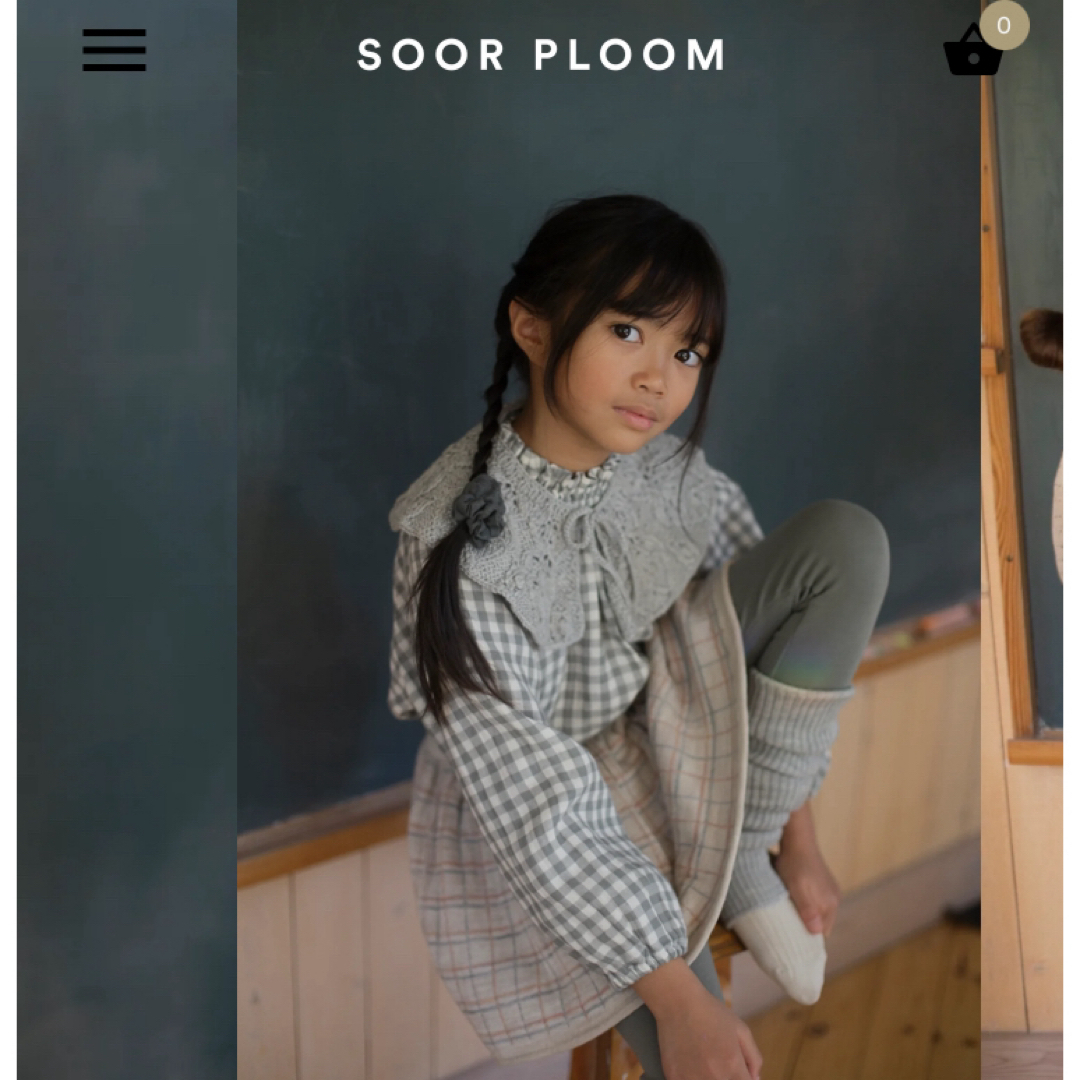 soor ploomブラウスgingham 8yキッズ服(女の子用) 100cm~