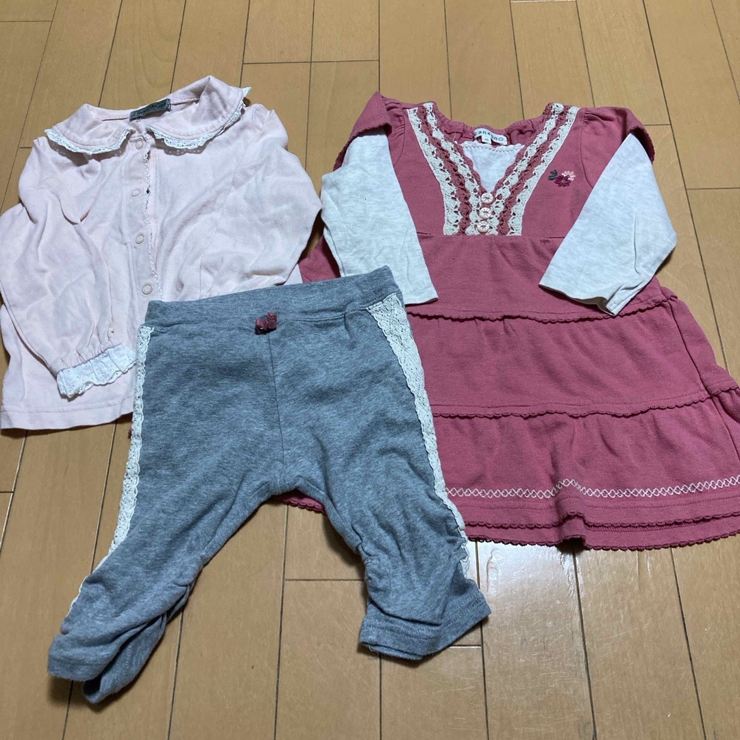 3can4on(サンカンシオン)の90センチ3枚セット キッズ/ベビー/マタニティのキッズ服女の子用(90cm~)(ワンピース)の商品写真