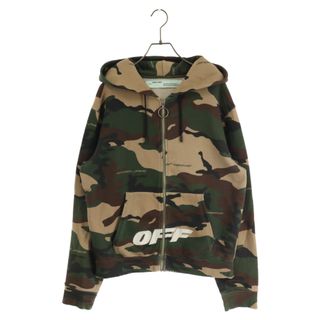 OFF WHITE オフホワイト 迷彩 カモフラ パーカー Lトップス