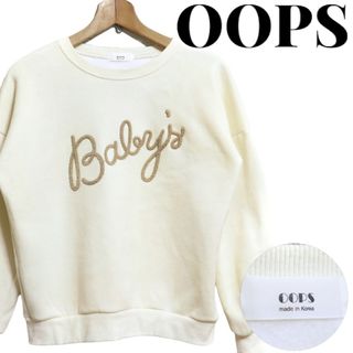 OOPS ウップス Balry’s デカロゴ 裏起毛 スウェット トレーナー L(トレーナー/スウェット)