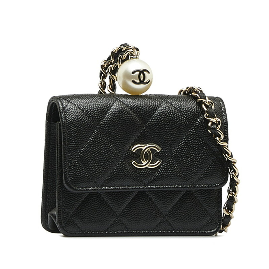 CHANEL - 美品 シャネル マトラッセ ココマーク フェイクパール CHANEL - 美品 シャネル マトラッセ ココマーク フェイクパール