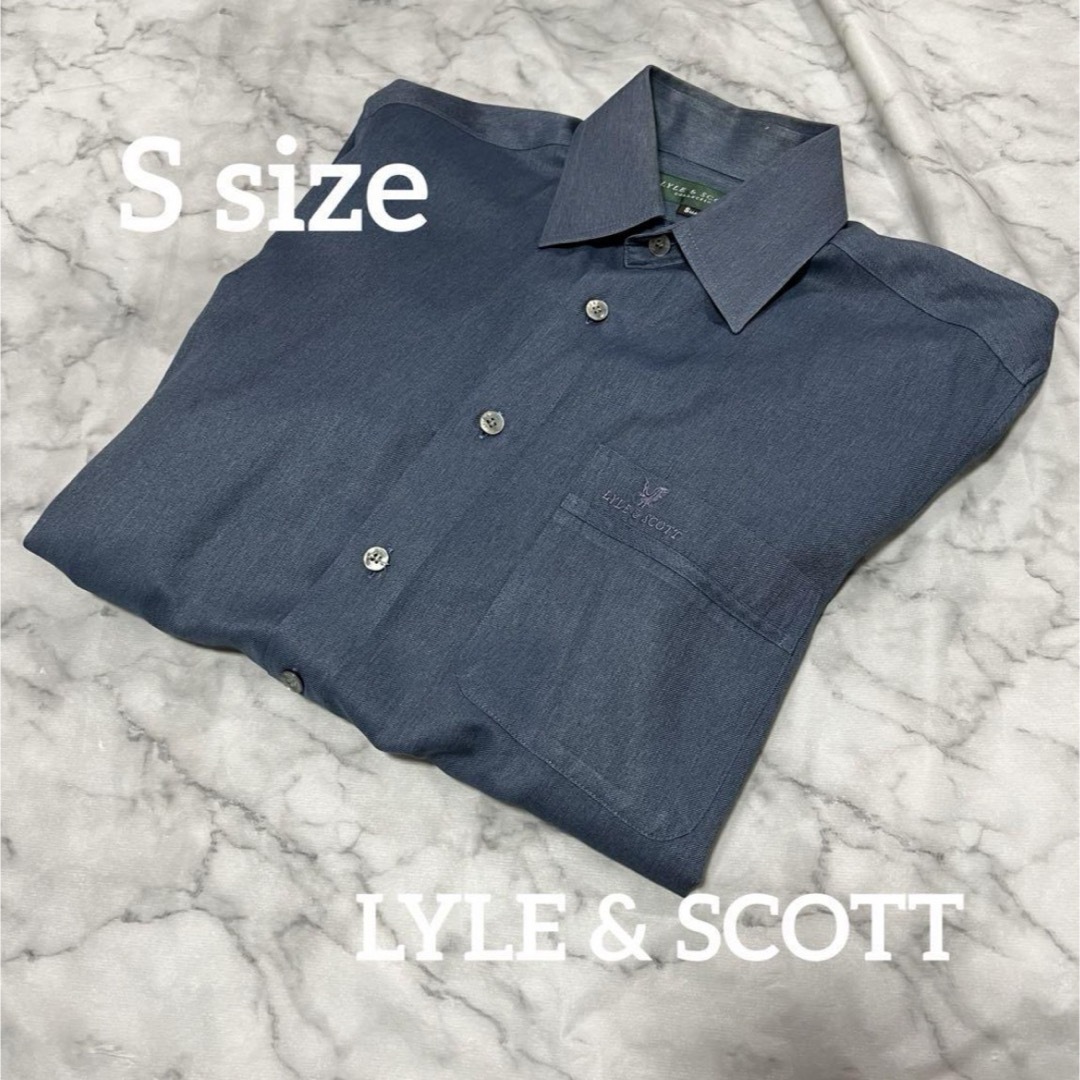 LYLE&SCOTT(ライルアンドスコット)のLYLE&SCOTT  Sサイズ　Yシャツ　ネイビー メンズのトップス(シャツ)の商品写真