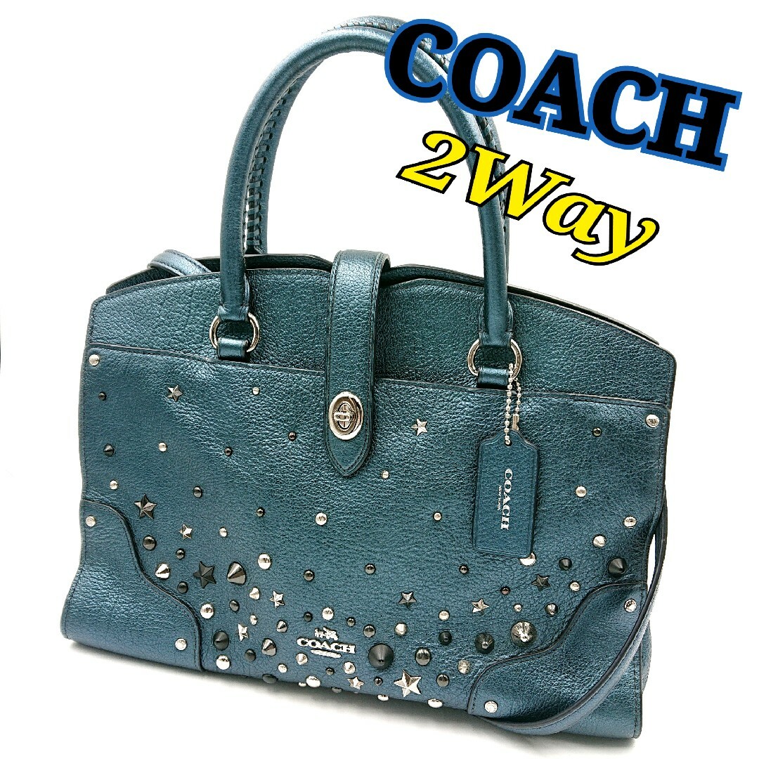 COACH コーチ ショルダーバックオープンポケット×1内側