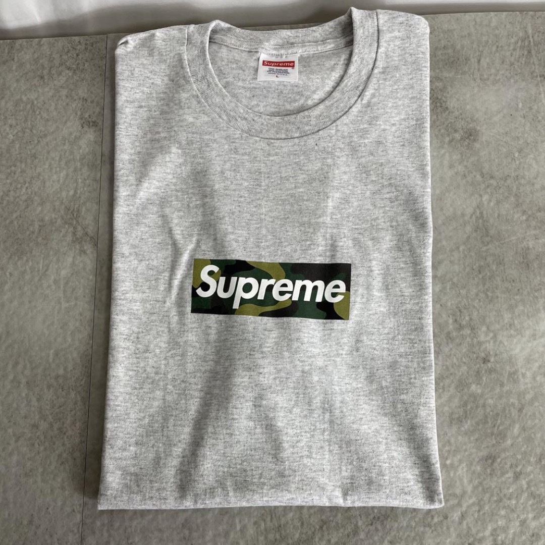 Supreme Box Logo Tee Ash Grey Lサイズ