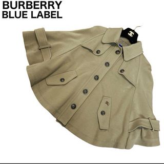 BURBERRY BLUE LABEL ポンチョ　ノバチェック　ホースマーク