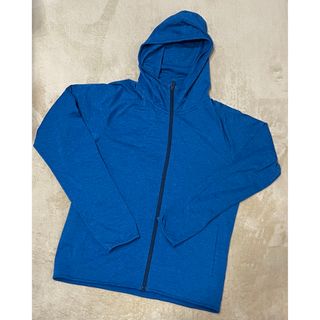 ユニクロ(UNIQLO)のユニクロ  ドライEXUVカットフルジップパーカ (長袖) M ブルー(パーカー)