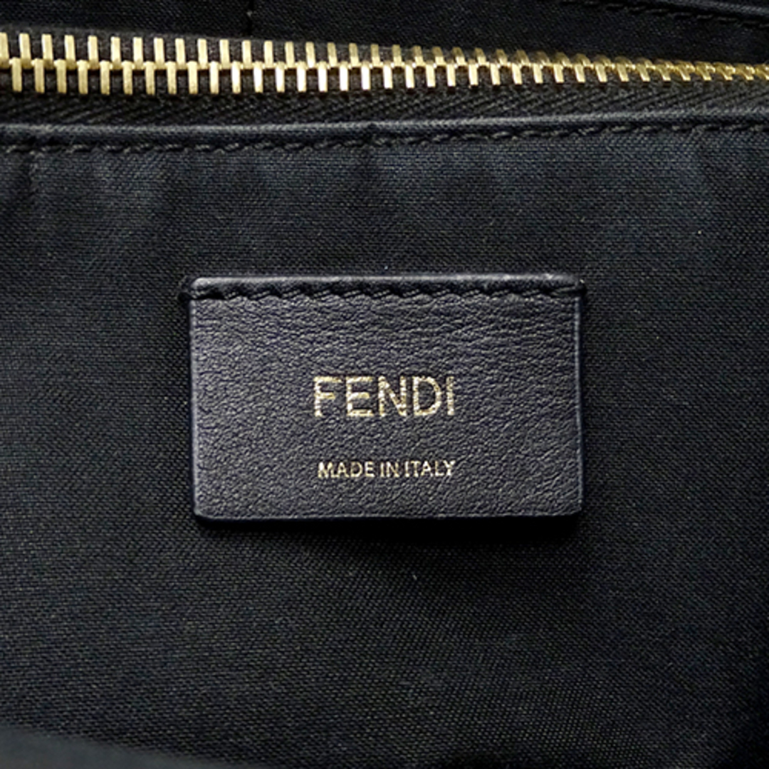 FENDI(フェンディ)のフェンディ FENDI バッグ レディース ブランド ハンドバッグ ショルダーバッグ 2way バイザウェイ ミディアム キャンバス レザー ピンクベージュ ブラック 8BL146 バイカラー コンパクト おしゃれ 斜め掛け クロスボディ 【中古】 レディースのバッグ(ハンドバッグ)の商品写真