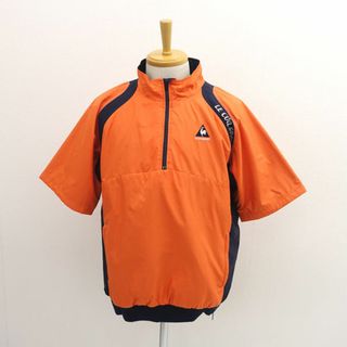 le coq sportif / ルコック スポルティフ ◆中綿ハーフジッププルオーバー/オレンジ×ネイビー/サイズL 【メンズ/MEN/男性/ボーイズ/紳士】 【古着】 メンズファッション【中古】 [0220475807](ダッフルコート)