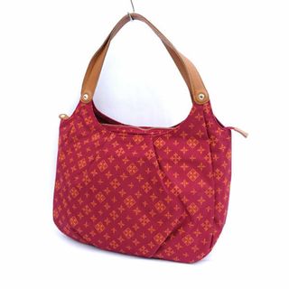 アヴァランチ(AVALANCHE)のrusset / ラシット ◆トートバッグ/レザーハンドル/モノグラム柄/レッド 【バッグ/バック/BAG/鞄/カバン】 レディースファッション【中古】 [0220476526](トートバッグ)