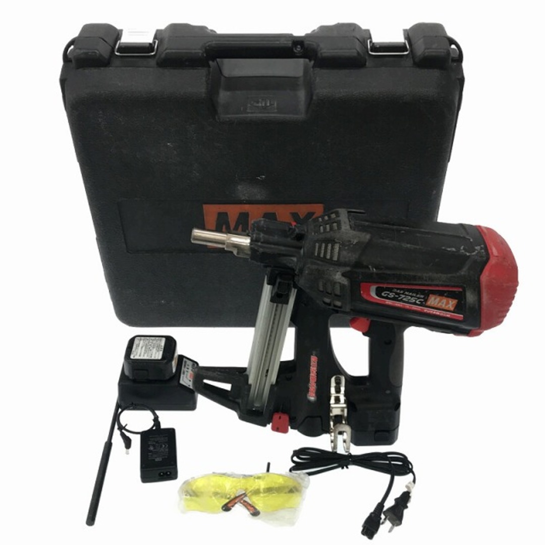 ☆中古品☆MAX マックス ガスネイラ GS-725C バッテリー2個(6V ☆中古品☆MAX マックス ガスネイラ GS-725C バッテリー2個(6V