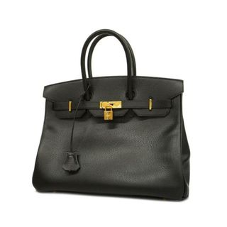 エルメス(Hermes)の【3dc2517-g】エルメス ハンドバッグ/バーキン35/□D刻印/アルデンヌ/ブラック/ゴールド金具(ハンドバッグ)