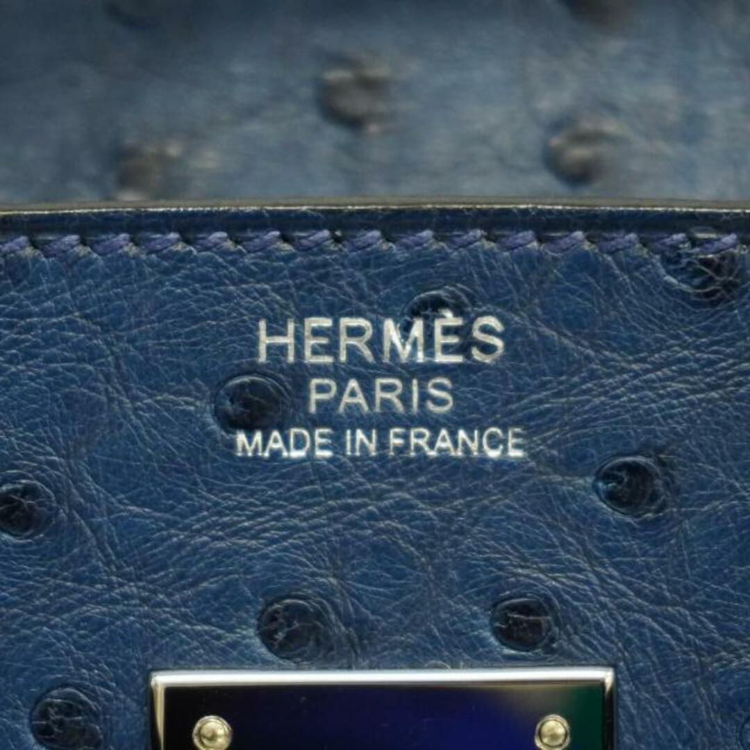 Hermes(エルメス)の【3dc2570-e-g】エルメス ハンドバッグ/バーキン30/A刻印/オーストリッチ/ブルーアイリス/シルバー金具 レディースのバッグ(ハンドバッグ)の商品写真