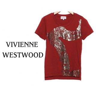 Vivienne Westwood ヴィヴィアンウエストウッド ANGLOMANIA アングロマニア オーブ刺繍 フラワー プリント Tシャツ カットソー 半袖 グレー系 XS約44cm袖丈