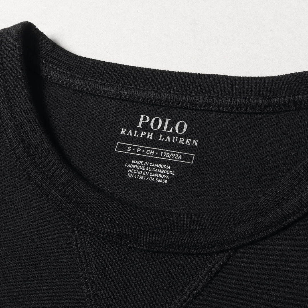 POLO RALPH LAUREN(ポロラルフローレン)の美品 POLO Ralph Lauren ポロ ラルフローレン スウェット サイズ:S 20AW カモフラージュ ビッグポニー ライトウェイト 前V スウェットシャツ ブラック 黒 トップス トレーナー【メンズ】【中古】 メンズのトップス(スウェット)の商品写真