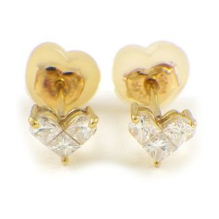 スタージュエリー(STAR JEWELRY)のスタージュエリー STAR JEWELRY ピアス ミステリアスハート ダイヤモンド 0.1ct/0.1ct K18YG 【中古】(ピアス)