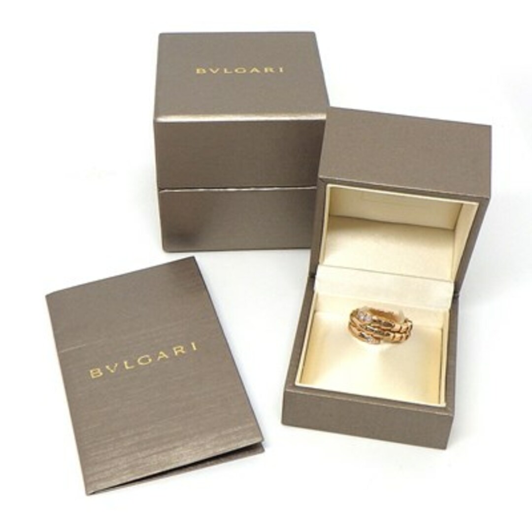 BVLGARI(ブルガリ)のブルガリ BVLGARI リング セルペンティ ヴァイパー XL 357867 2スパイラル スネーク ダイヤモンド 計0.1ct K18PG 17号 / #XL 【箱・保付き】 【中古】 レディースのアクセサリー(リング(指輪))の商品写真