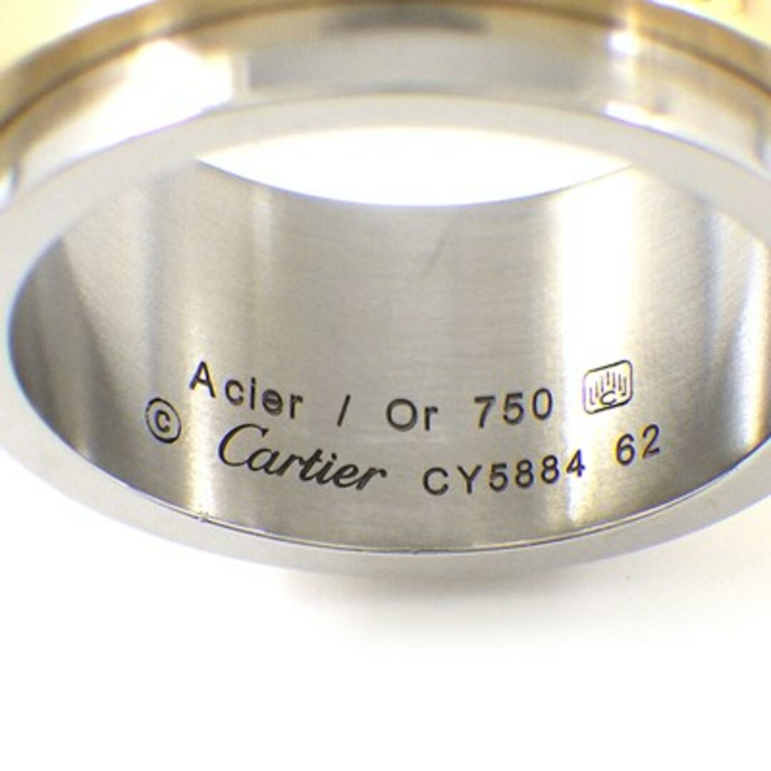 Cartier(カルティエ)のカルティエ Cartier リング サントス100 K18YG SS 22号 / #62 【中古】 レディースのアクセサリー(リング(指輪))の商品写真