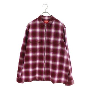 シュプリーム(Supreme)のシュプリーム  22AW  Shadow Plaid Flannel Zip Up Shirt シャドウプレイドフランネルジップ長袖シャツ メンズ L(シャツ)