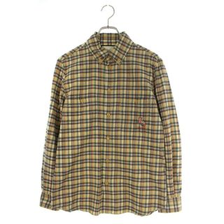 グッチ(Gucci)のグッチ  628327 ZAFK0 キャットワッペンチェック柄長袖シャツ メンズ 44(シャツ)