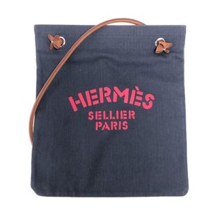 エルメス(Hermes)の　エルメス HERMES アリーヌMM B刻 ネイビー×ゴールド シルバー金具 トワルシェブロン レディース ショルダーバッグ(ショルダーバッグ)