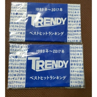 【平成レトロ】TRENDYベストヒットランキング手ぬぐい白2枚セット(タオル/バス用品)