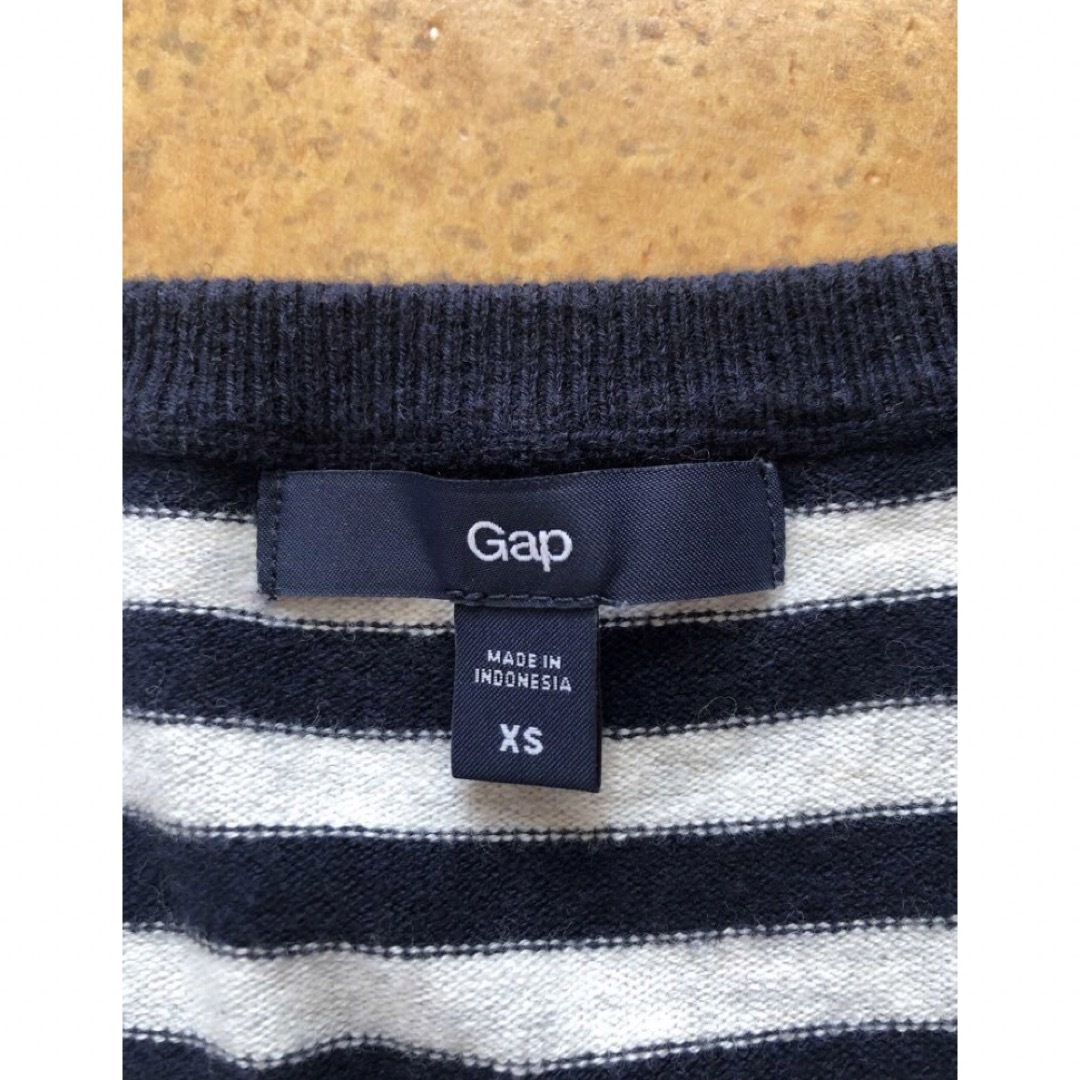 GAP(ギャップ)のギャップ　ボーダーニットセーター 【M】綿混　レディース レディースのトップス(ニット/セーター)の商品写真
