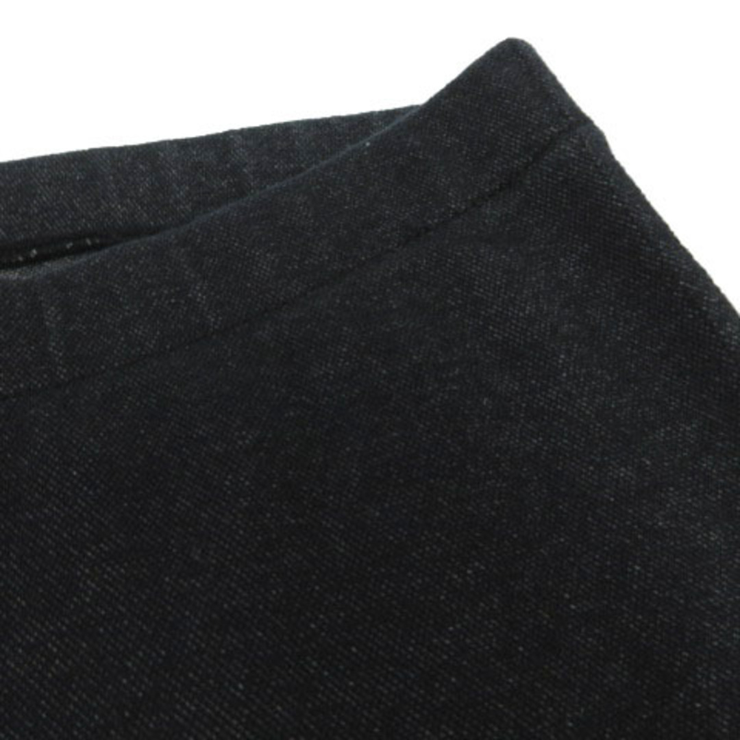 ヒロコビス パンツ ストレート ウエストゴム ストレッチ 日本製 コットン混 紺約25-30cm裾幅