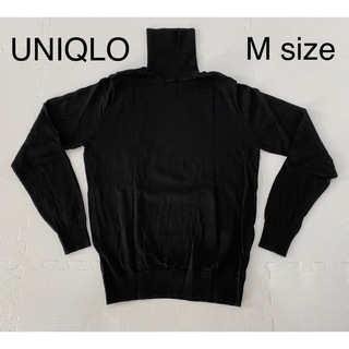 ユニクロ(UNIQLO)のUNIQLO エクストラファインメリノ タートルネックセーター ブラック(ニット/セーター)