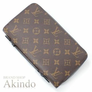 ルイヴィトン(LOUIS VUITTON)の【新品・未使用】ルイヴィトン 長財布 ジッピー XL モノグラムマカサー レザー 本革 トラベルケース ラウンドファスナー M61506 メンズ 黒茶 ブラック ブラウン(長財布)