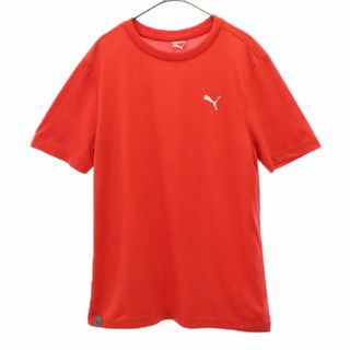 プーマ(PUMA)のプーマ ロゴ刺繍 トレーニング 半袖 ウェア L レッド PUMA Tシャツ スポーツ メンズ 古着 【231228】 メール便可(トレーニング用品)