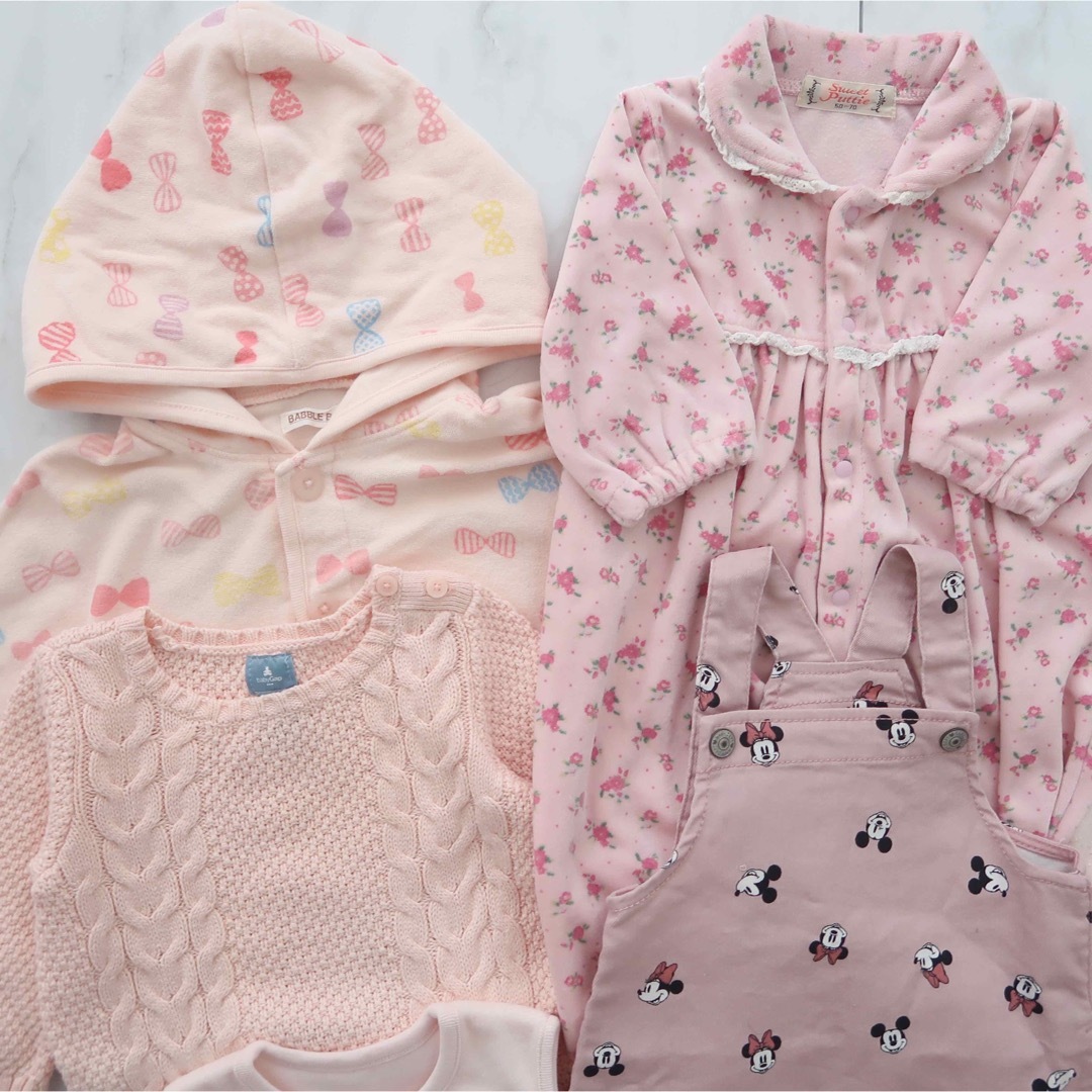 coeur a coeur(クーラクール)の女の子 70cm まとめ売り ピンク系 クーラクール babyGAP など キッズ/ベビー/マタニティのベビー服(~85cm)(ロンパース)の商品写真