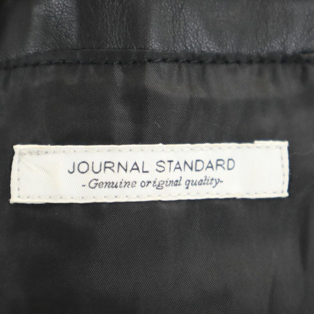 JOURNAL STANDARD(ジャーナルスタンダード)のジャーナルスタンダード シープスキン シングルライダースジャケット S ブラック JOURNAL STANDARD メンズ 古着 【231228】 メンズのジャケット/アウター(ライダースジャケット)の商品写真