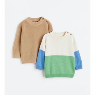 エイチアンドエム(H&M)の【新品未使用】H&M ニット　2枚セット　90サイズ(ニット)