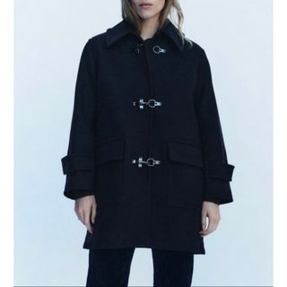 ザラ(ZARA)のZW COLLECTION MANTECO ウールブレンド コート トグルボタン(ロングコート)