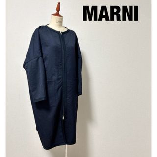 Marni - カシミヤ10%✨️ MARNI マルニ ノーカラーロングコート ...