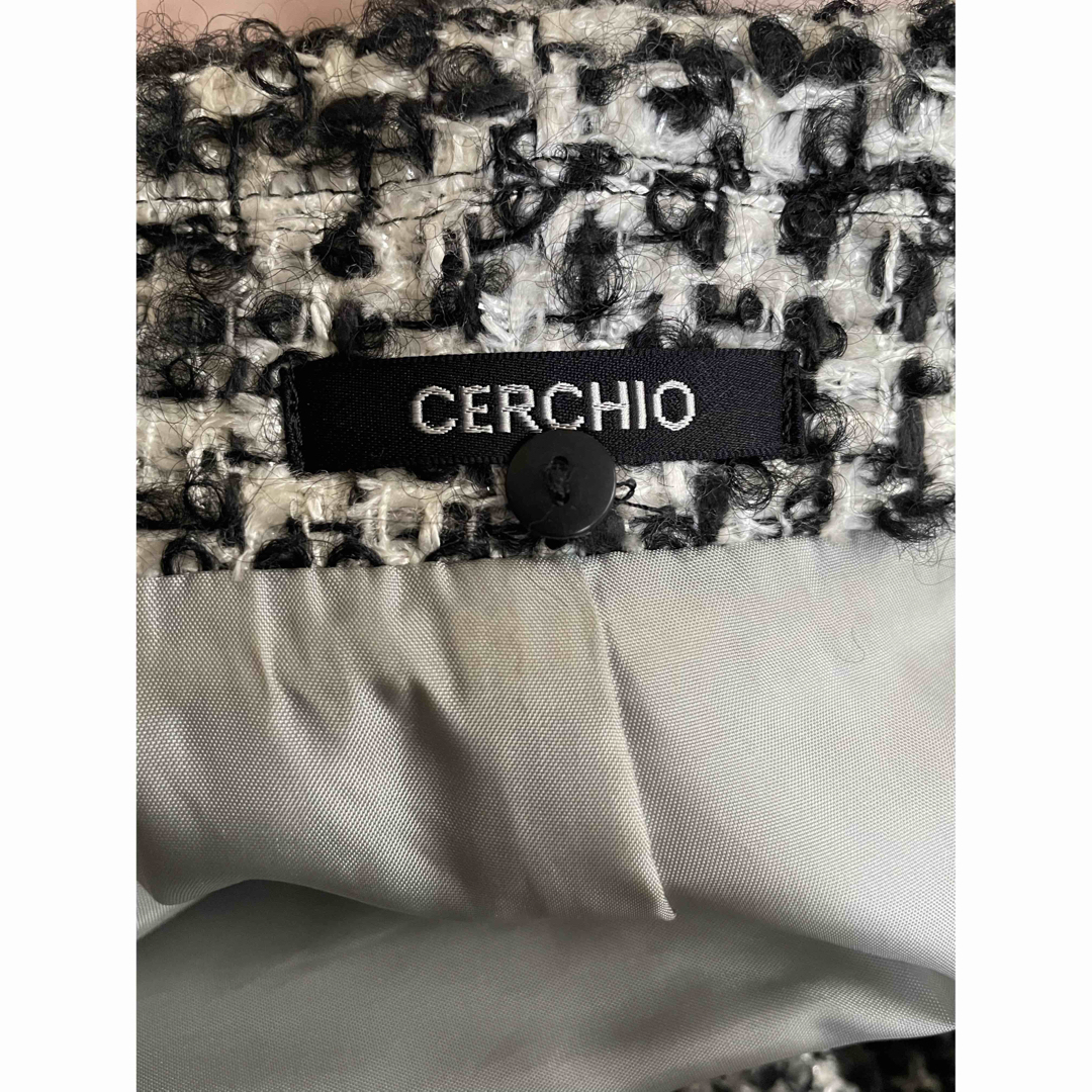 CHRCHIO レディースコート　春コート　ロングコート　ファー付き　セルッチオ レディースのジャケット/アウター(毛皮/ファーコート)の商品写真
