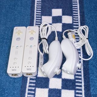 ウィー(Wii)のWii リモコン+ヌンチャク各2台セット①(その他)