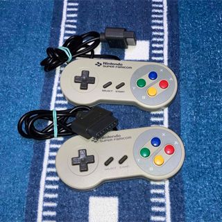 スーパーファミコン(スーパーファミコン)のスーパーファミコン 純正コントローラー 2個セット ①(その他)