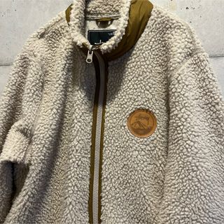 ステューシー(STUSSY)のstussy ワッペンロゴ ボアジャケット ナチュラル(ブルゾン)