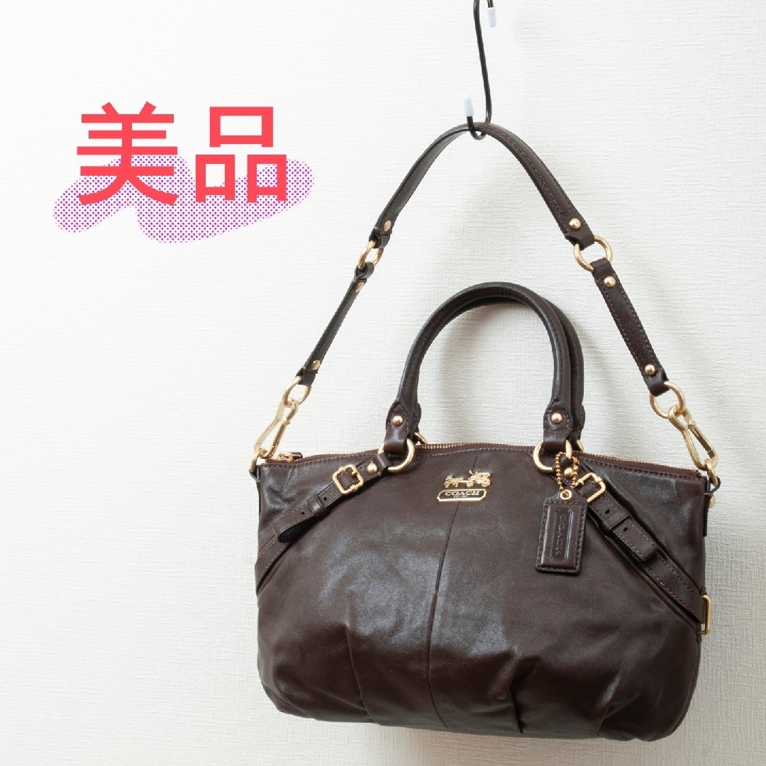 シグネチャー【美品】COACH(コーチ)マディソン レザー ２way ショルダーバッグ！