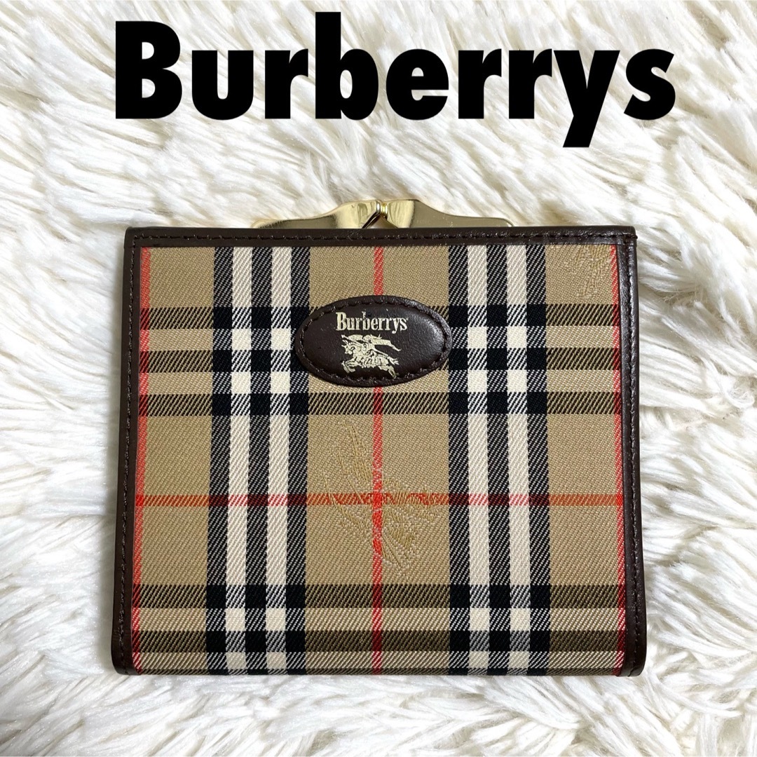 当社の Burberry バーバリー がま口 ２つ折り財布 ノバチェック柄 財布