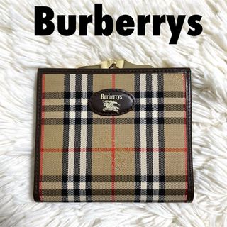 バーバリー(BURBERRY)のBurberry  バーバリー　がま口　２つ折り財布　ノバチェック柄(財布)