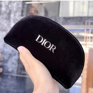 クリスチャンディオール(Christian Dior)のディオール　Dior ベロア　ポーチ　ブラック　箱付き(ポーチ)