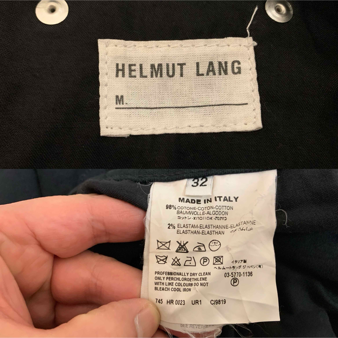 HELMUT LANG(ヘルムートラング)のHELMUT LANG VINTAGE 本人期 イタリア製 ストレッチパンツ 黒 メンズのパンツ(デニム/ジーンズ)の商品写真