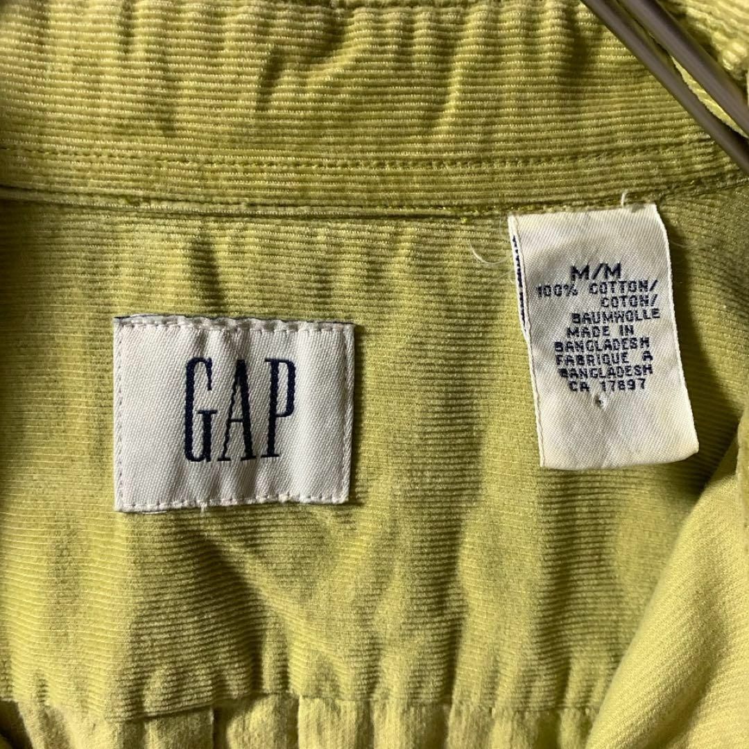 GAP(ギャップ)の80s 90s OLD GAP コーデュロイシャツ 無地 黄色 からし色 M メンズのトップス(シャツ)の商品写真
