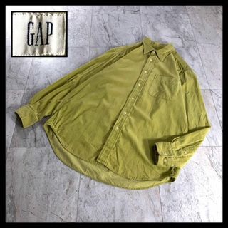 ギャップ(GAP)の80s 90s OLD GAP コーデュロイシャツ 無地 黄色 からし色 M(シャツ)