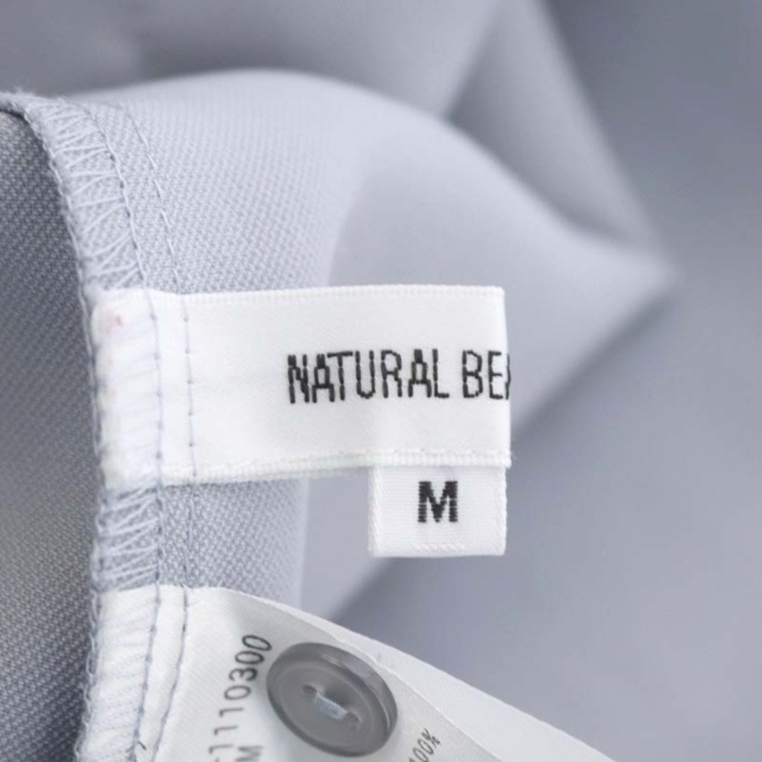 NATURAL BEAUTY BASIC(ナチュラルビューティーベーシック)のナチュラルビューティーベーシック 21SS ドビーチュニックシャツ 長袖 M 青 レディースのトップス(シャツ/ブラウス(長袖/七分))の商品写真