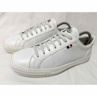 モンクレール(MONCLER)の希少 超美品 モンクレール モナコ レザー ローカット スニーカー 白 42(スニーカー)